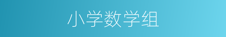 小学数学组的同义词