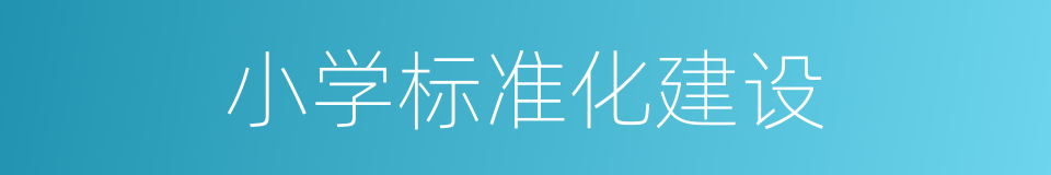 小学标准化建设的同义词