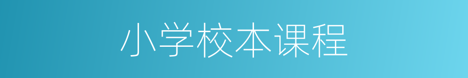 小学校本课程的同义词