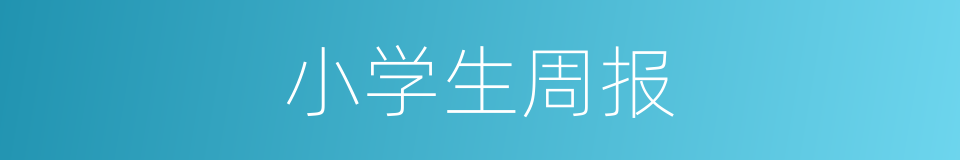 小学生周报的同义词