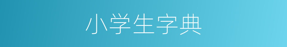小学生字典的同义词