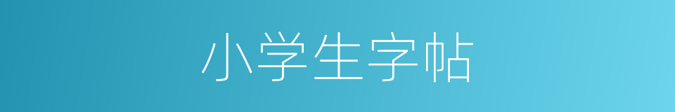 小学生字帖的同义词