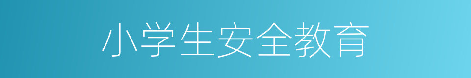 小学生安全教育的同义词