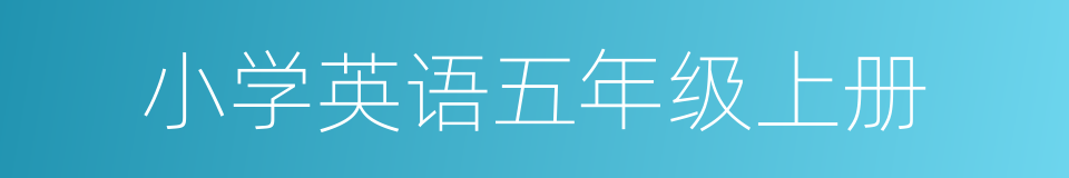 小学英语五年级上册的同义词