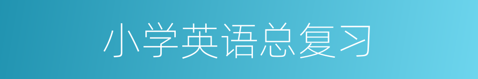 小学英语总复习的同义词