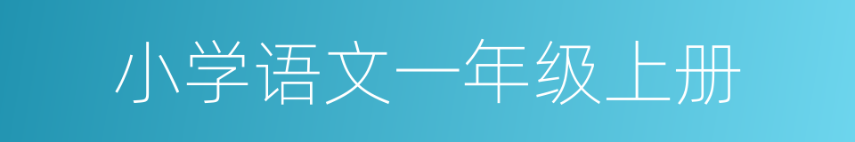 小学语文一年级上册的同义词