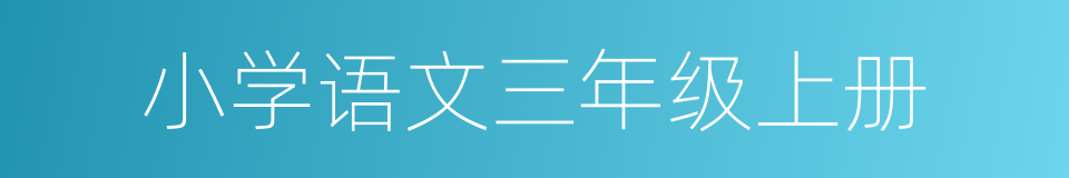 小学语文三年级上册的同义词