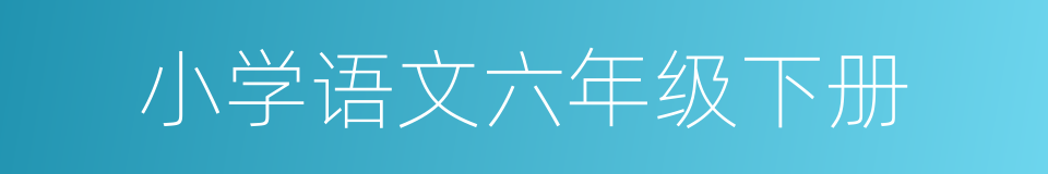 小学语文六年级下册的同义词