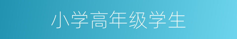 小学高年级学生的同义词