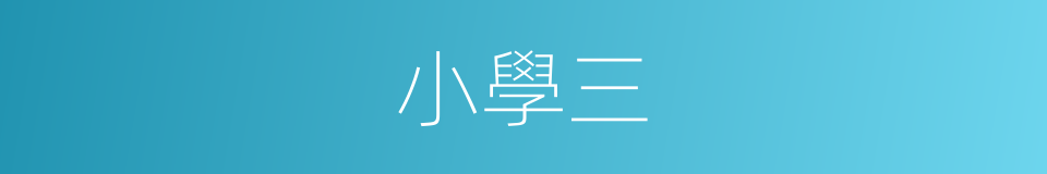 小學三的同義詞