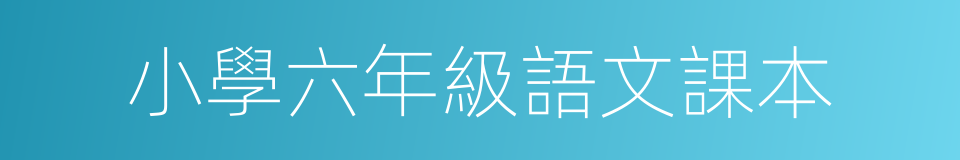 小學六年級語文課本的同義詞