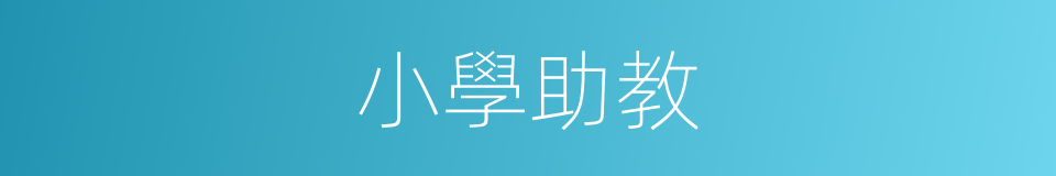 小學助教的同義詞