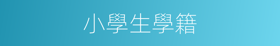 小學生學籍的同義詞