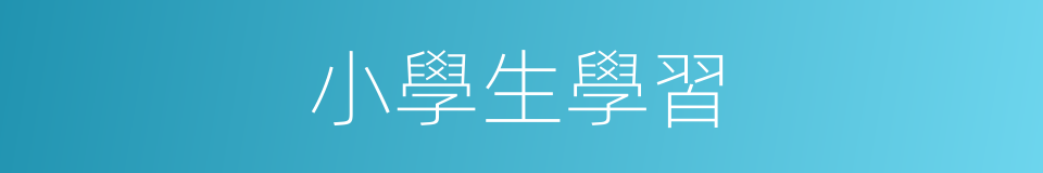 小學生學習的同義詞