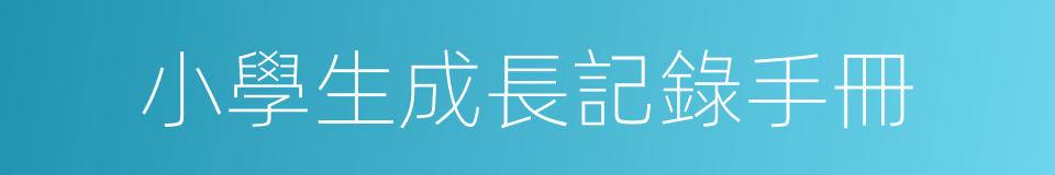 小學生成長記錄手冊的同義詞