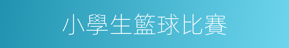 小學生籃球比賽的同義詞