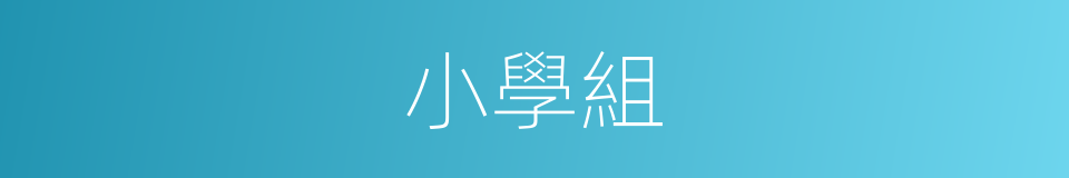 小學組的同義詞