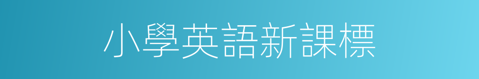 小學英語新課標的同義詞