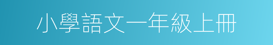 小學語文一年級上冊的同義詞