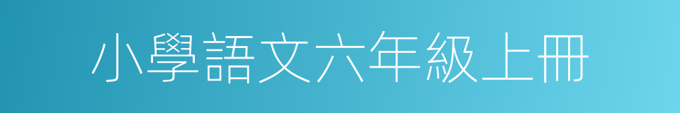 小學語文六年級上冊的同義詞