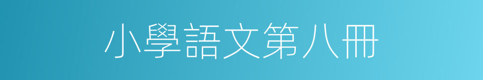 小學語文第八冊的同義詞