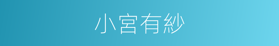 小宮有紗的同義詞