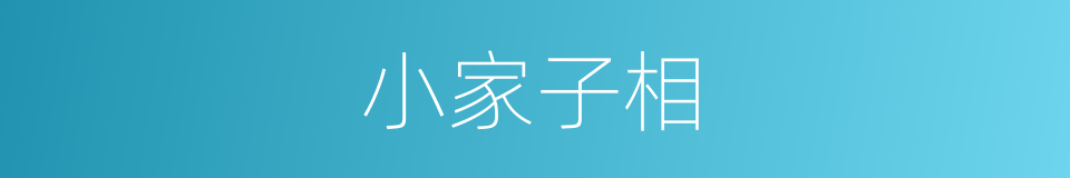 小家子相的意思