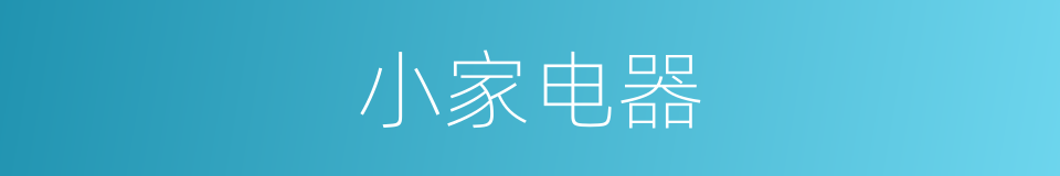 小家电器的同义词