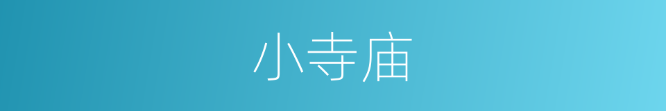 小寺庙的同义词