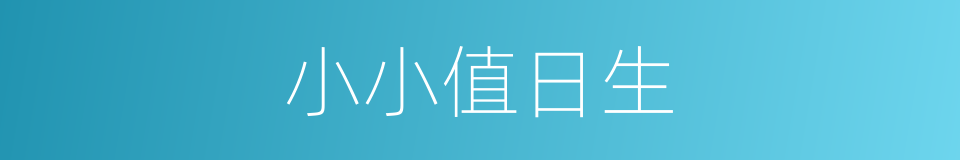 小小值日生的同义词