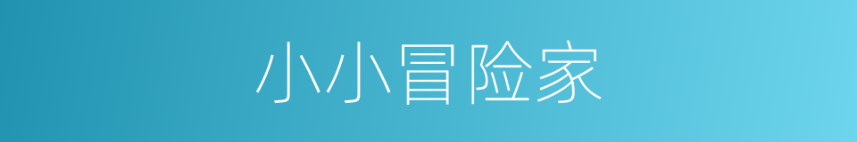 小小冒险家的同义词