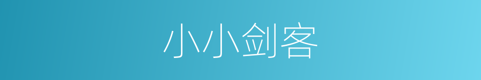 小小剑客的同义词