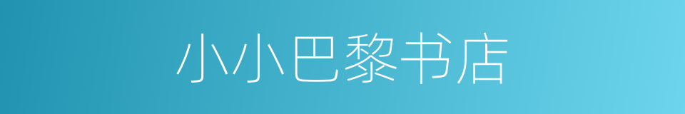 小小巴黎书店的同义词