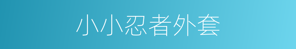 小小忍者外套的同义词