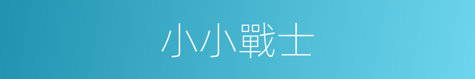 小小戰士的同義詞