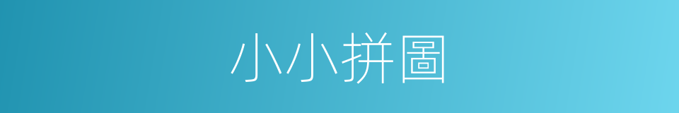 小小拼圖的同義詞