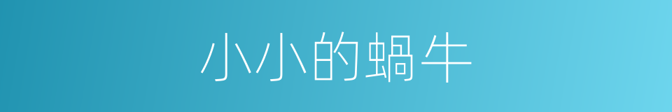 小小的蝸牛的同義詞