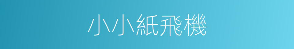 小小紙飛機的同義詞