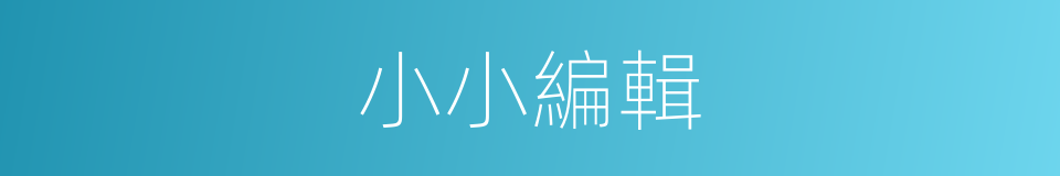 小小編輯的同義詞