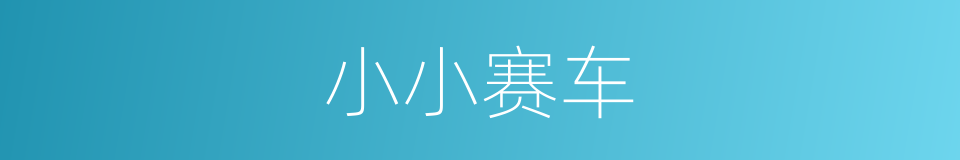 小小赛车的同义词