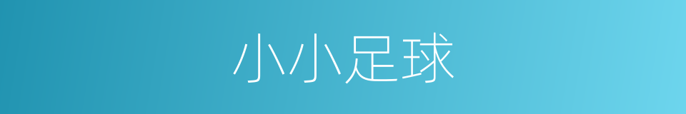 小小足球的同义词
