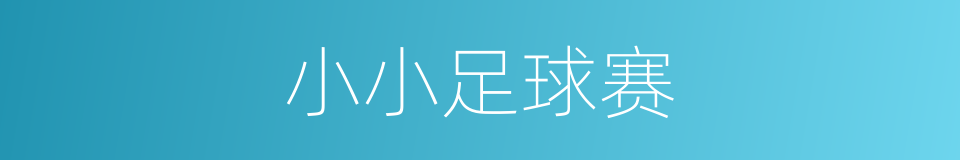 小小足球赛的同义词