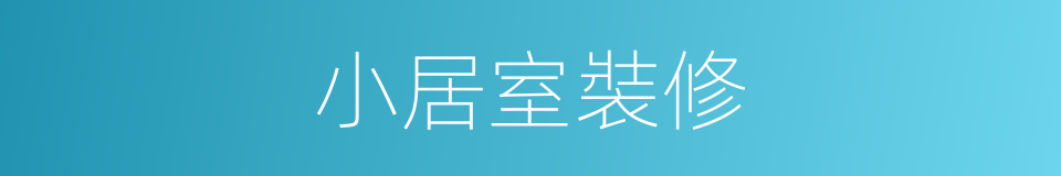 小居室裝修的同義詞