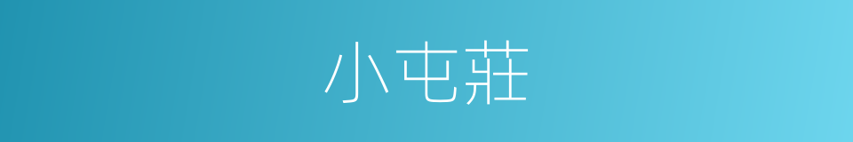 小屯莊的同義詞