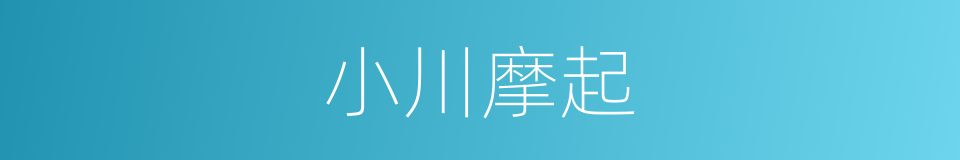 小川摩起的同义词