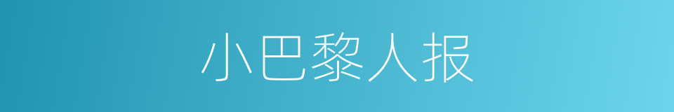 小巴黎人报的同义词