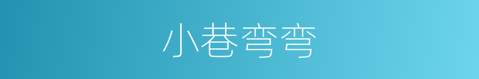 小巷弯弯的同义词