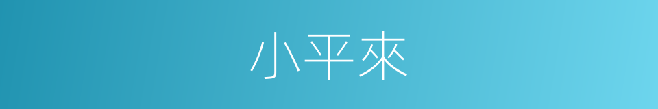 小平來的同義詞