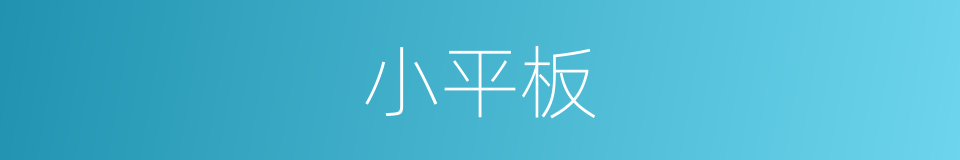 小平板的同义词