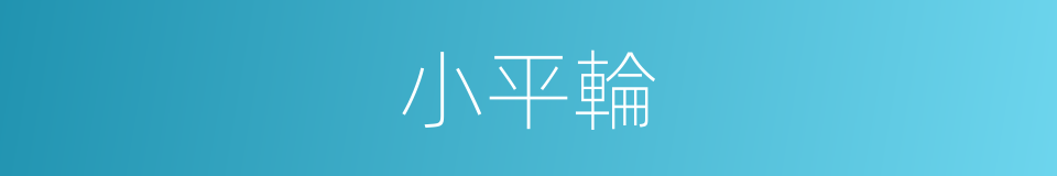 小平輪的同義詞